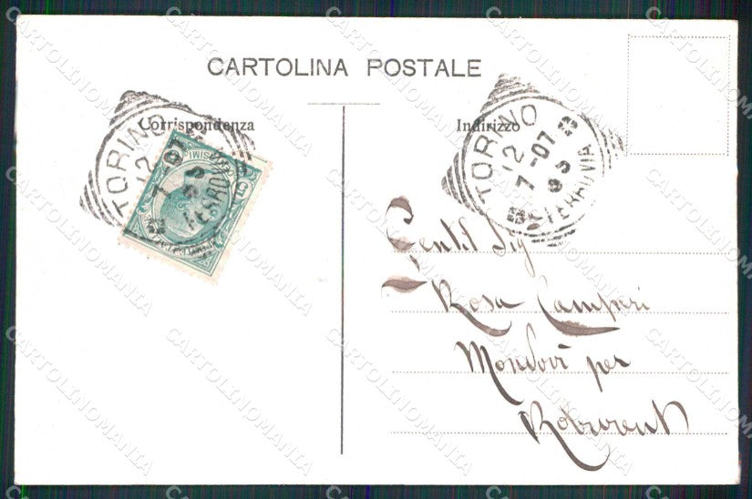 Torino Città Stazione Porta Nuova Tram Corso Vittorio Emanuele cartolina MZ8515 – retro