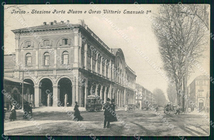 Torino Città Stazione Porta Nuova Tram Corso Vittorio Emanuele cartolina MZ8516 – fronte