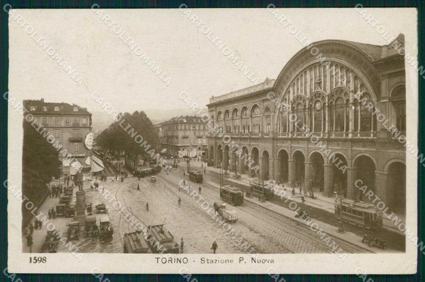 Torino Città Stazione Porta Nuova Tram Foto cartolina MZ8521 – fronte