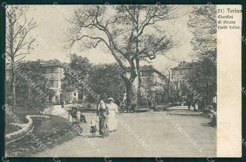 Torino Città Giardini Piazza Carlo Felice cartolina MZ8551 – fronte