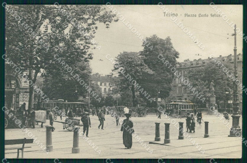 Torino Città Piazza Carlo Felice Tram Brunner 12420 cartolina MZ8554 – fronte