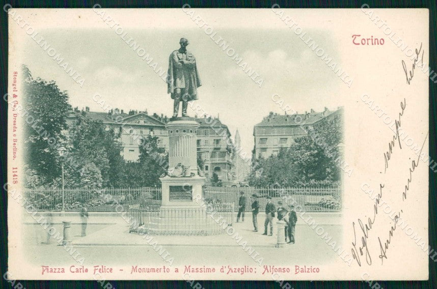 Torino Città Monumento Massimo D'Azeglio Stengel 11418 cartolina MZ8562 – fronte