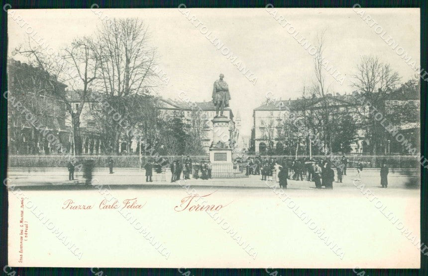 Torino Città Monumento Massimo D'Azeglio Piazza Carlo Felice cartolina MZ8566 – fronte