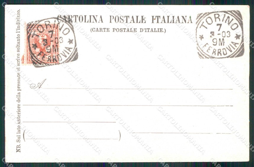 Torino Città Monumento Massimo D'Azeglio Piazza Carlo Felice cartolina MZ8568 – retro