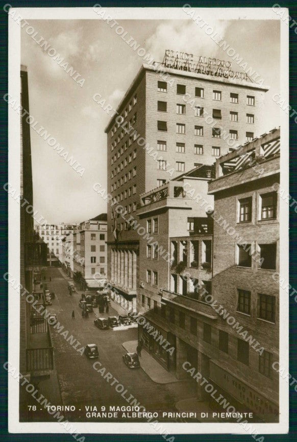 Torino Città Via IX Maggio Albergo Principi Piemonte Foto cartolina MZ8573 – fronte