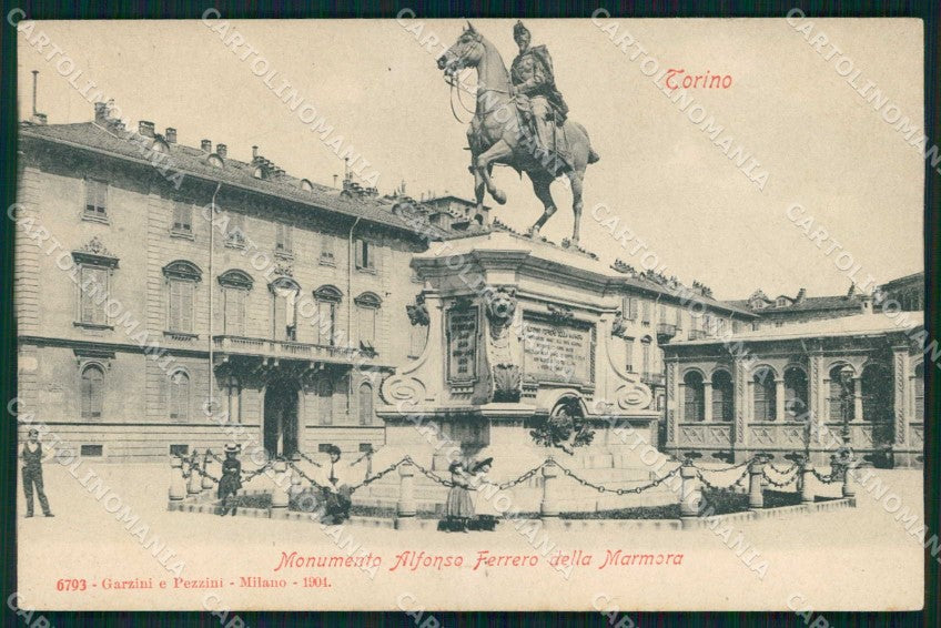 Torino Città Monumento Alfonso Lamarmora cartolina MZ8596 – fronte