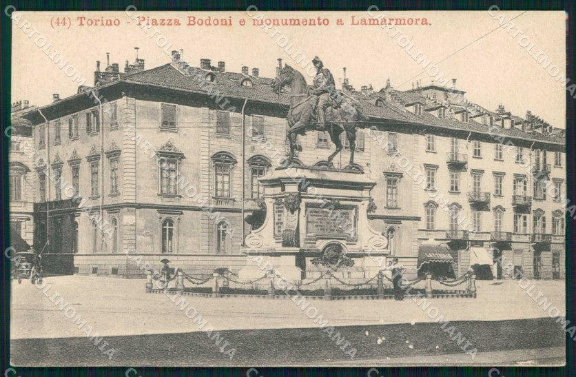 Torino Città Piazza Bodoni Monumento Lamarmora cartolina MZ8598 – fronte
