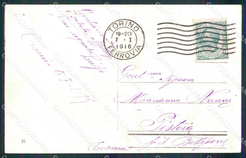 Torino Città Ponte Monumentale Umberto I Tram cartolina MZ8624 – retro