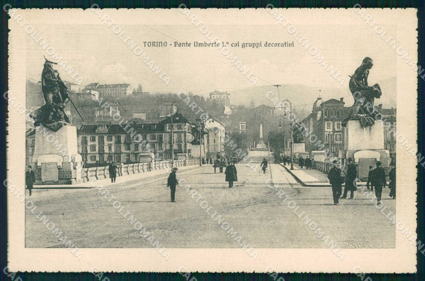 Torino Città Ponte Umberto I Gruppi Decorativi cartolina MZ8633 – fronte