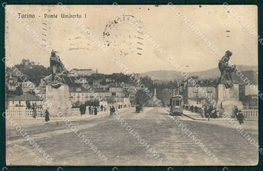 Torino Città Ponte Umberto I Tram cartolina MZ8635 – fronte