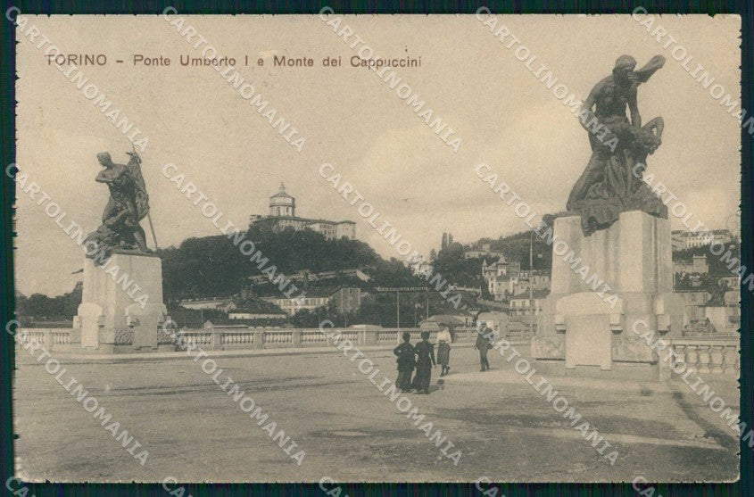 Torino Città Ponte Umberto I Monte dei Cappuccini cartolina MZ8636 – fronte
