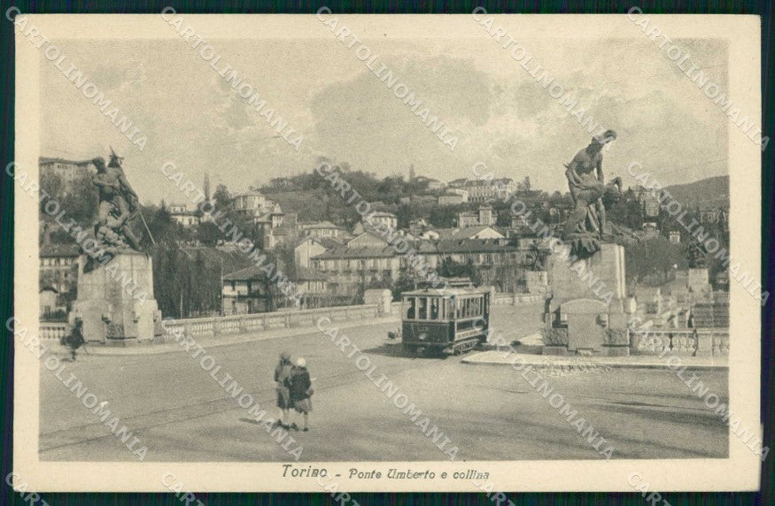 Torino Città Ponte Umberto I Tram Collina Brunner 10 96 cartolina MZ8638 – fronte
