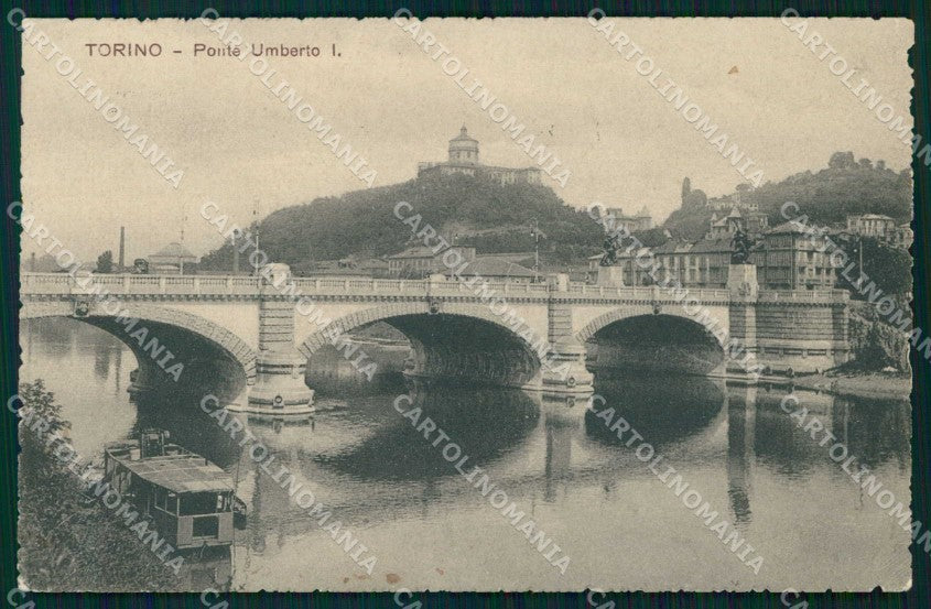 Torino Città Ponte Monumentale Umberto I Barcone cartolina MZ8649 – fronte