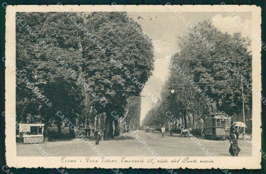Torino Città Corso Vittorio Emanuele II Tram cartolina MZ8651 – fronte