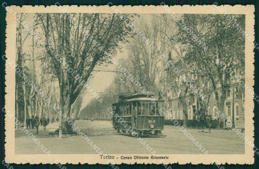 Torino Città Corso Vittorio Emanuele II Tram cartolina MZ8652 – fronte