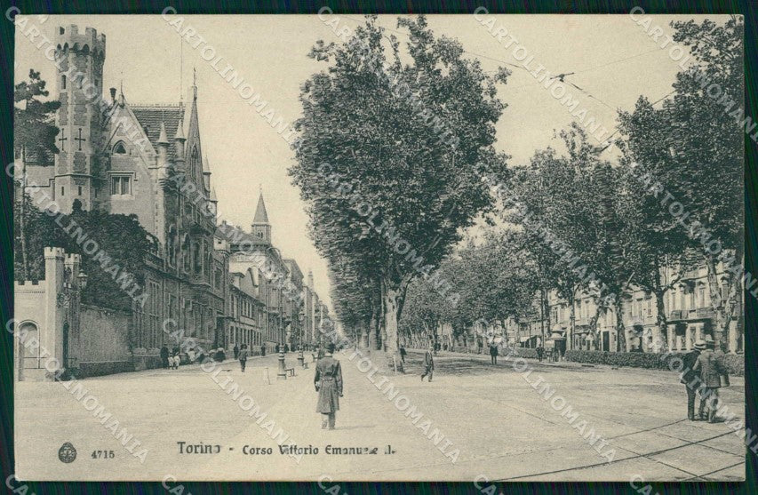 Torino Città Corso Vittorio Emanuele II Brunner 4715 cartolina MZ8659 – fronte