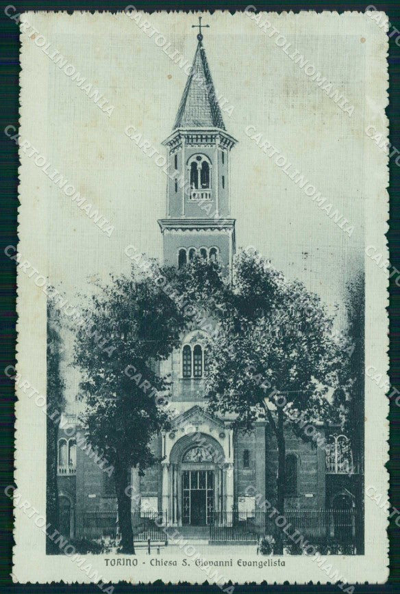 Torino Città Chiesa San Giovanni Evangelista ABRASA cartolina MZ8675 – fronte