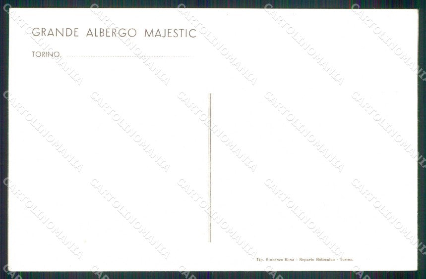 Torino Città Grande Albergo Majestic Stazione Porta Nuova cartolina MZ8687 – retro