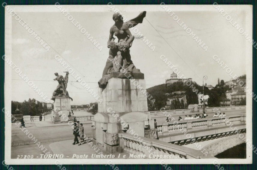 Torino Città Ponte Umberto I Monte dei Cappuccini Foto cartolina MZ8701 – fronte