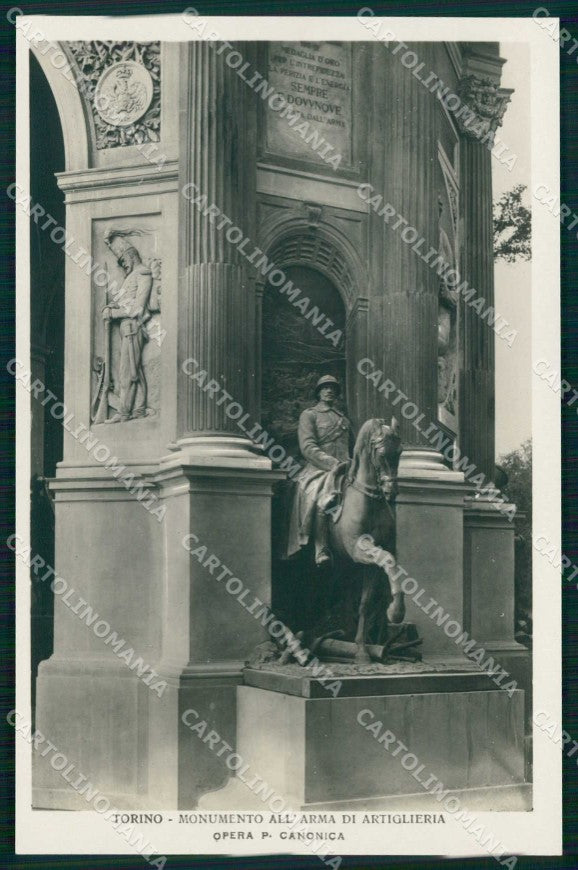 Torino Città Monumento Arma Artiglieria Gruppo Campale Foto cartolina MZ8707 – fronte