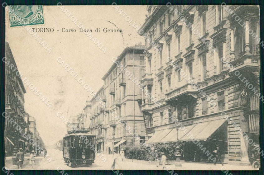 Torino Città Corso Duca di Genova Tram cartolina MZ8729 – fronte