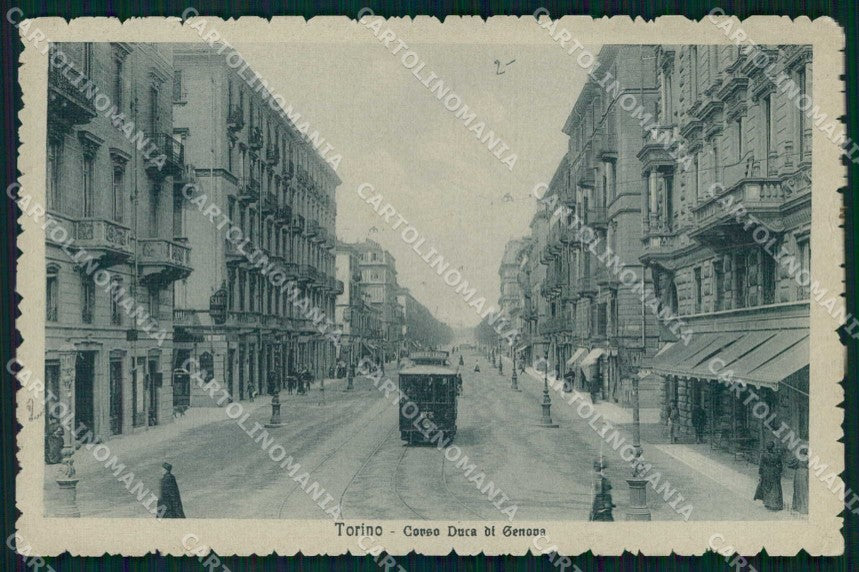 Torino Città Corso Duca di Genova Tram cartolina MZ8730 – fronte
