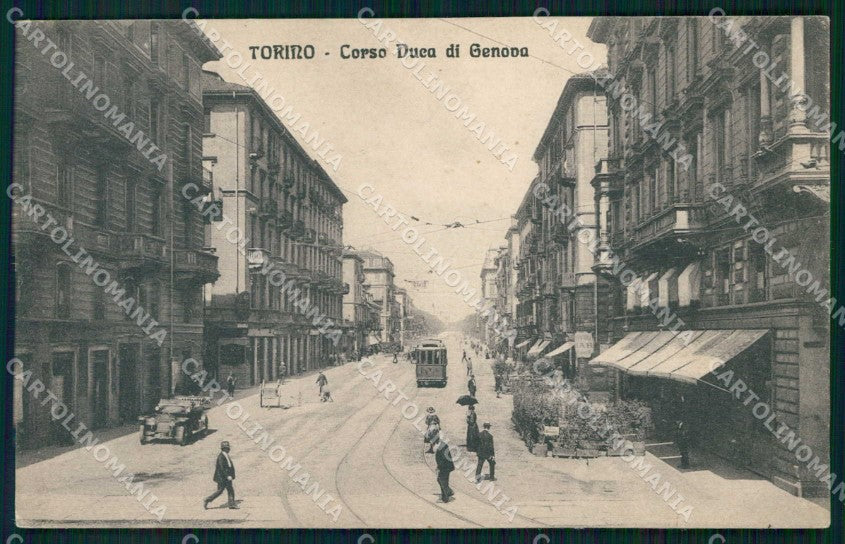 Torino Città Corso Duca di Genova Tram cartolina MZ8732 – fronte