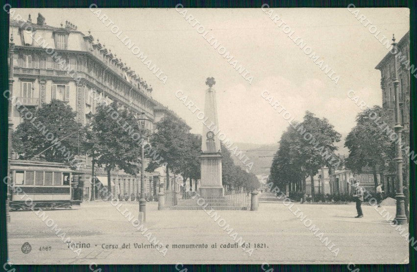 Torino Città Corso Valentino Tram Monumento Caduti Brunner 4567 cartolina MZ8768 – fronte