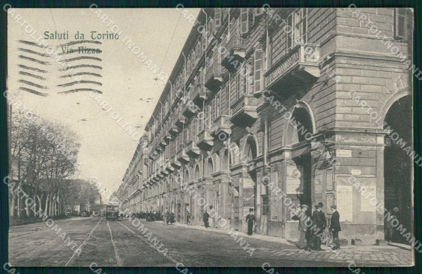 Torino Città Saluti da Via Nizza cartolina MZ8777 – fronte