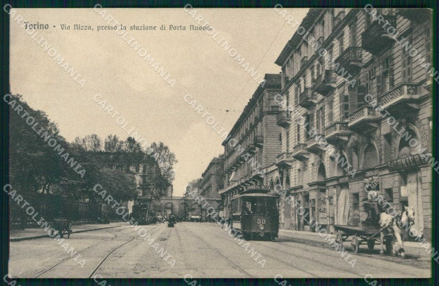 Torino Città Via Nizza Tram Brunner 4570 cartolina MZ8782 – fronte