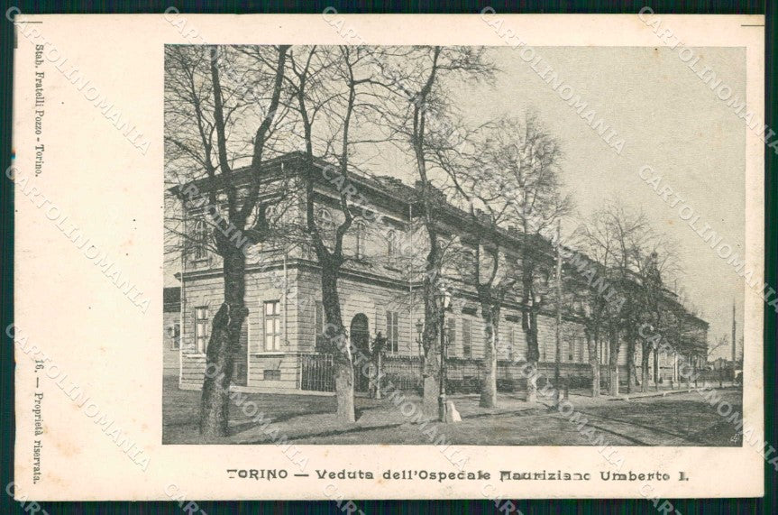 Torino Città Veduta Ospedale Mauriziano Umberto I cartolina MZ8813 – fronte