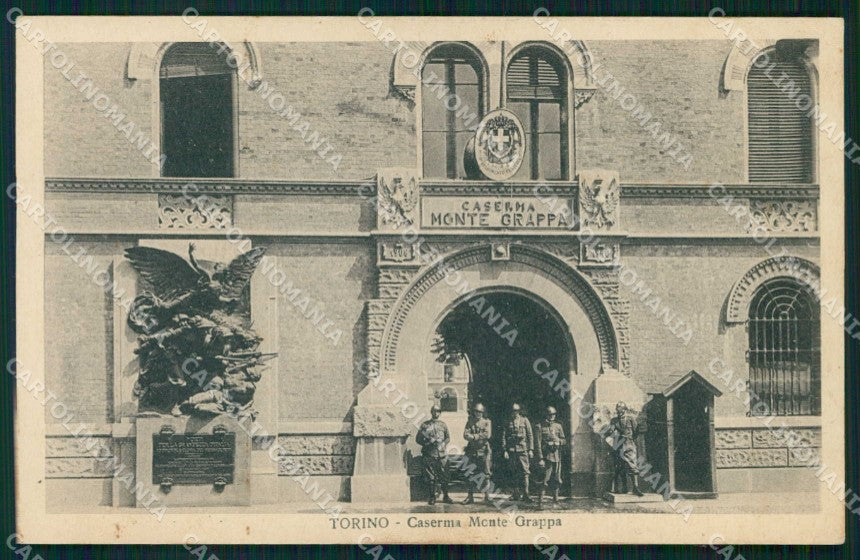 Torino Città Caserma Monte Grappa Fanteria Militari cartolina MZ8817 – fronte