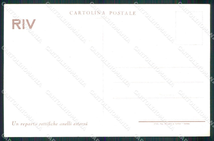 Torino Città Stabilimento Riv Rettifiche Anelli Esterni cartolina MZ8826 – retro