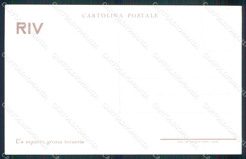 Torino Città Stabilimento Riv Reparto Grossa Torneria cartolina MZ8827 – retro