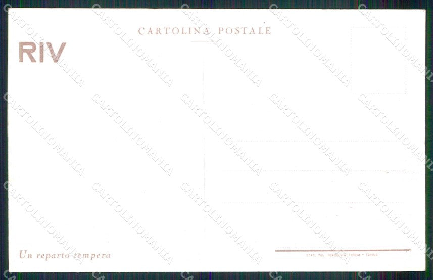 Torino Città Stabilimento Riv Reparto Tempera cartolina MZ8828 – retro