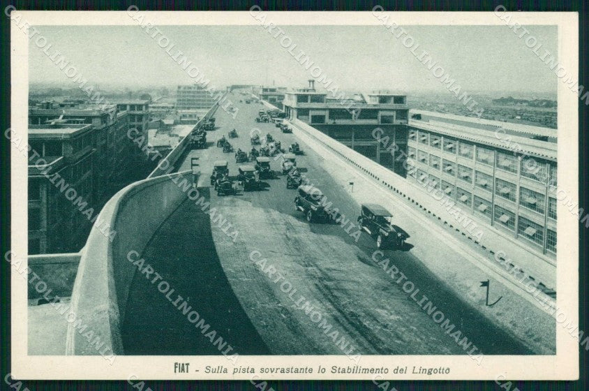 Torino Città Stabilimento Fiat Pista Auto Sovrastante cartolina MZ8832 – fronte