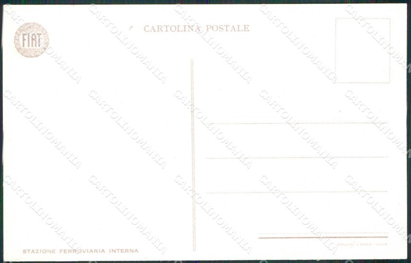 Torino Città Stabilimento Fiat Stazione Ferroviaria Interna cartolina MZ8841 – retro
