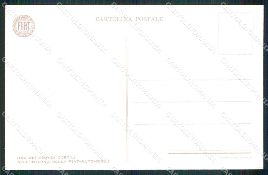 Torino Città Stabilimento Fiat Cortile cartolina MZ8849 – retro