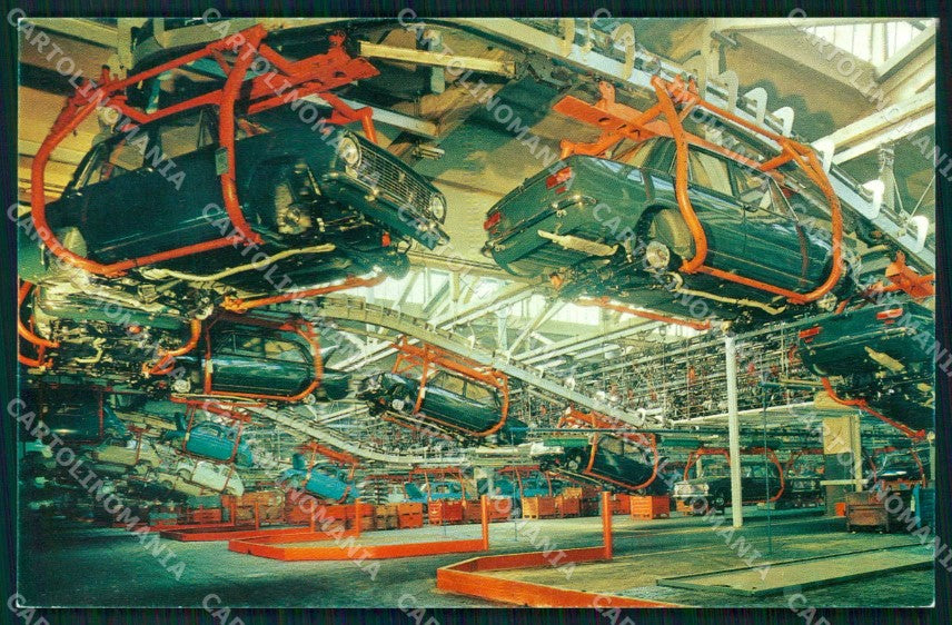 Torino Città Stabilimento Fiat Linee di Montaggio Foto cartolina MZ8861 – fronte