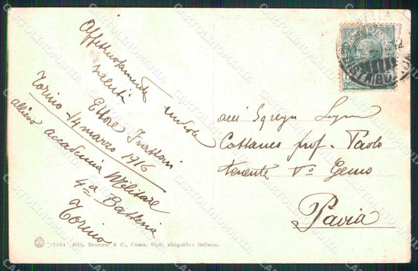 Torino Città Fontana Parco Valentino Brunner 12404 cartolina MZ8865 – retro