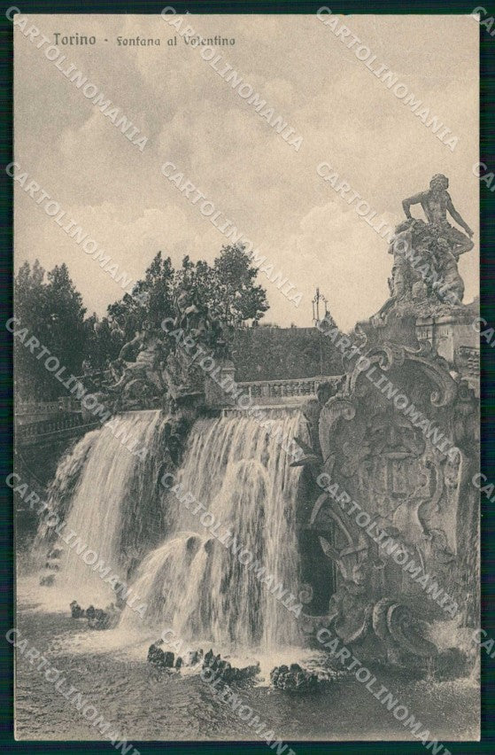 Torino Città Fontana Valentino Brunner 12403 STRAPPINO PIEGA cartolina MZ8866 – fronte