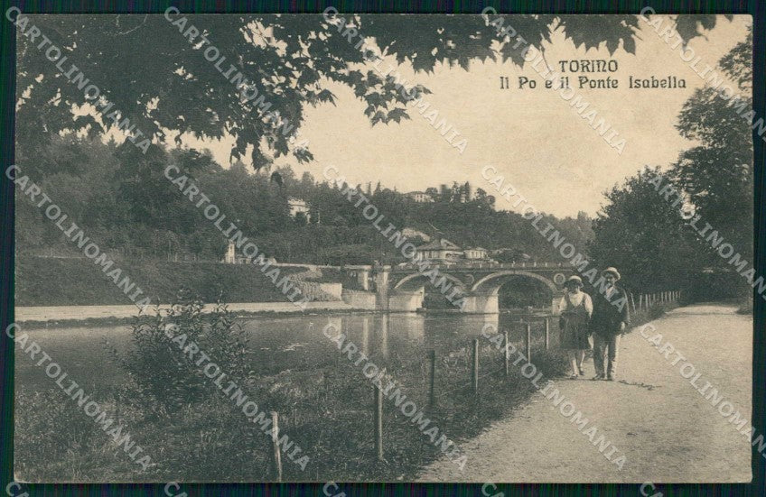 Torino Città Fiume Po Ponte Isabella cartolina MZ8872 – fronte