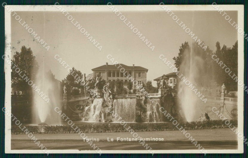 Torino Città Fontane Luminose Foto cartolina MZ8888 – fronte