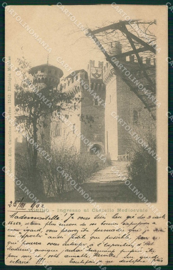 Torino Città Ingresso Castello Medioevale cartolina MZ8893 – fronte