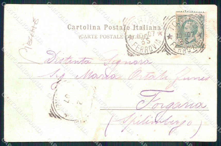 Torino Città Castello Feudale Discesa Paggi Donzelle PIEGHE cartolina MZ8895 – retro
