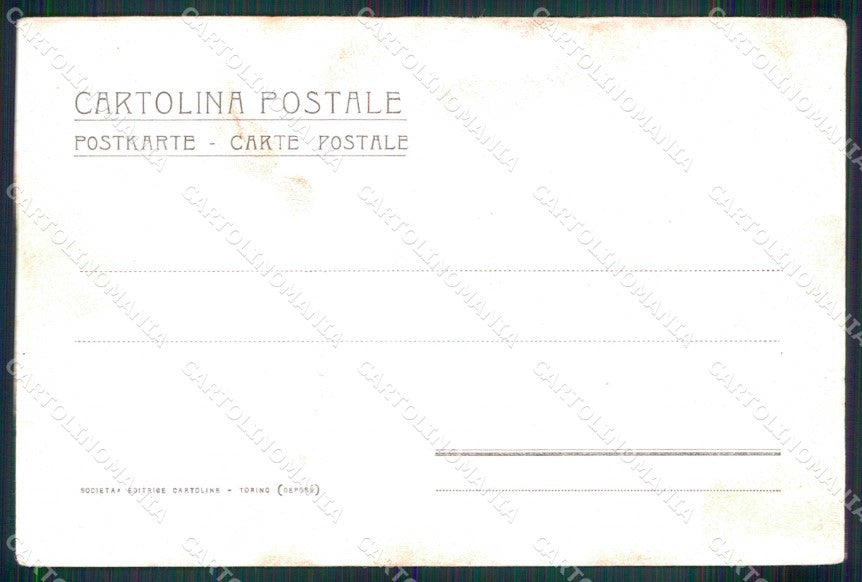 Torino Città Castello Medioevale Ingresso Verso Borgo cartolina MZ8896 – retro