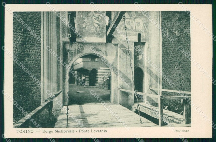 Torino Città Borgo Medioevale Ponte Levatoio cartolina MZ8898 – fronte