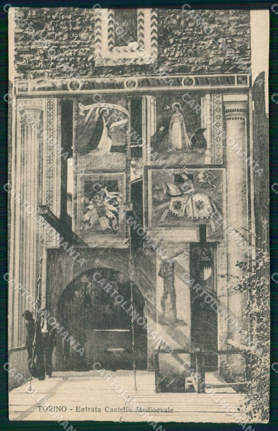 Torino Città Castello Medioevale Entrata cartolina MZ8899 – fronte