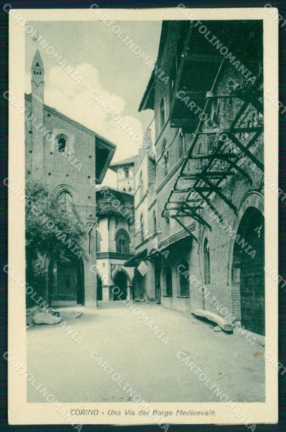 Torino Città Via del Borgo Medioevale cartolina MZ8907 – fronte