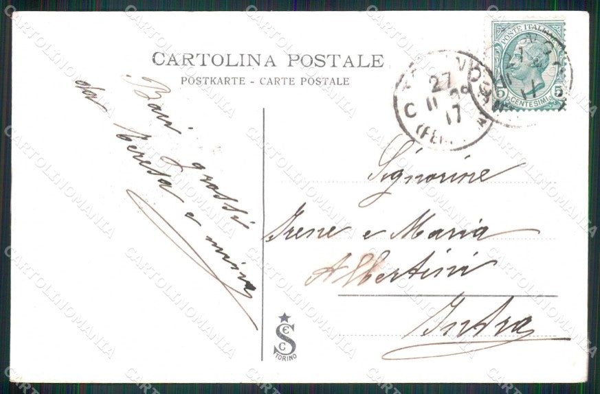 Torino Città Via del Borgo Medioevale cartolina MZ8907 – retro